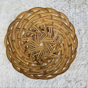 Vintage Woven Basket Wall Decor 10" Diameter
